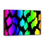 Rainbow Leopard Deluxe Canvas 18  x 12  (Stretched)