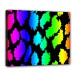 Rainbow Leopard Deluxe Canvas 24  x 20  (Stretched)