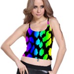 Rainbow Leopard Spaghetti Strap Bra Top