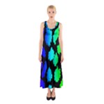 Rainbow Leopard Sleeveless Maxi Dress