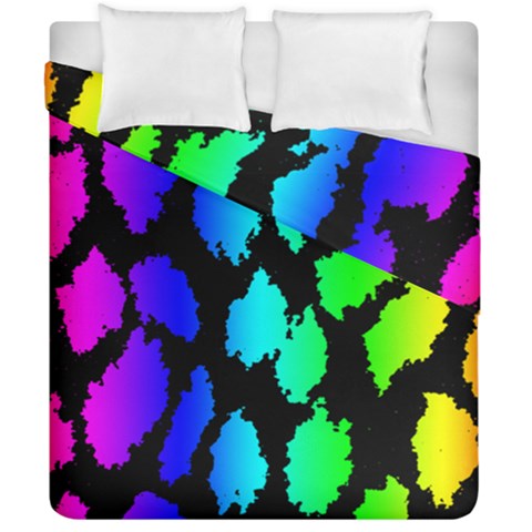 Rainbow Leopard Duvet Cover Double Side (California King Size) from ArtsNow.com