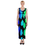 Rainbow Leopard Fitted Maxi Dress