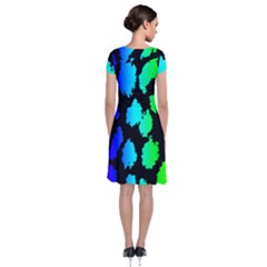 Short Sleeve Front Wrap Dress 