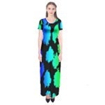 Rainbow Leopard Short Sleeve Maxi Dress