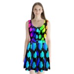 Rainbow Leopard Split Back Mini Dress 