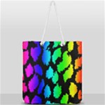 Rainbow Leopard Full Print Rope Handle Tote (Large)