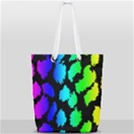 Rainbow Leopard Full Print Rope Handle Tote (Small)