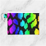 Rainbow Leopard Canvas Cosmetic Bag (Medium)