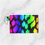 Rainbow Leopard Canvas Cosmetic Bag (Small)