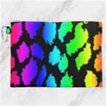 Rainbow Leopard Canvas Cosmetic Bag (XXL)