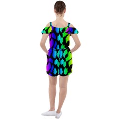 Ruffle Cut Out Chiffon Playsuit 