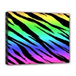 Rainbow Tiger Canvas 14  x 11  (Stretched)