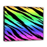 Rainbow Tiger Deluxe Canvas 24  x 20  (Stretched)