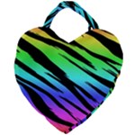 Rainbow Tiger Giant Heart Shaped Tote