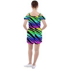 Ruffle Cut Out Chiffon Playsuit 