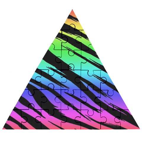 Rainbow Tiger Wooden Puzzle Triangle from ArtsNow.com