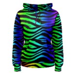 Rainbow Zebra Women s Pullover Hoodie