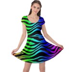 Rainbow Zebra Cap Sleeve Dress