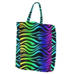 Rainbow Zebra Giant Grocery Tote