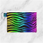 Rainbow Zebra Canvas Cosmetic Bag (Medium)