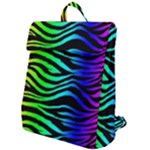 Rainbow Zebra Flap Top Backpack