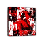 Red Graffiti Mini Canvas 4  x 4  (Stretched)