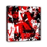 Red Graffiti Mini Canvas 6  x 6  (Stretched)