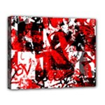 Red Graffiti Canvas 14  x 11  (Stretched)