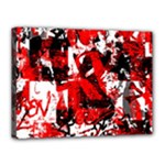 Red Graffiti Canvas 16  x 12  (Stretched)