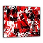 Red Graffiti Canvas 20  x 16  (Stretched)