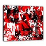 Red Graffiti Canvas 24  x 20  (Stretched)