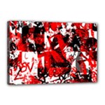 Red Graffiti Canvas 18  x 12  (Stretched)
