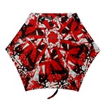 Red Graffiti Mini Folding Umbrella