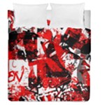 Red Graffiti Duvet Cover Double Side (Queen Size)