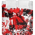 Red Graffiti Duvet Cover Double Side (King Size)