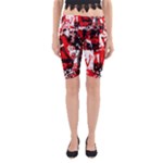 Red Graffiti Yoga Cropped Leggings