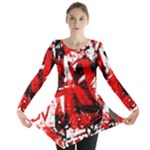 Red Graffiti Long Sleeve Tunic 