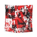 Red Graffiti Square Tapestry (Small)