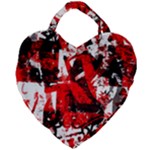 Red Graffiti Giant Heart Shaped Tote