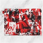 Red Graffiti Canvas Cosmetic Bag (XXL)