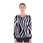 Zebra Pattern Women s Long Sleeve Tee