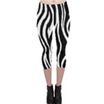 Zebra Pattern Capri Leggings 