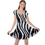 Zebra Pattern Cap Sleeve Dress