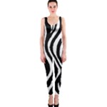 Zebra Pattern One Piece Catsuit