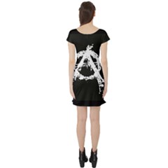 Short Sleeve Skater Dress Back Short Sleeve Skater Dress Back