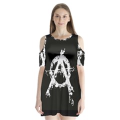 Anarchy Shoulder Cutout Velvet One Piece from ArtsNow.com