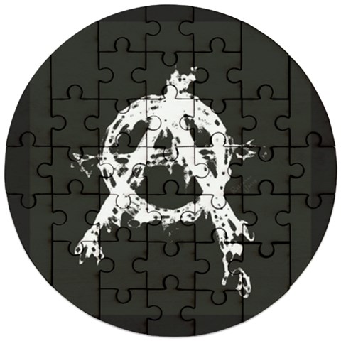 Anarchy Wooden Puzzle Round from ArtsNow.com
