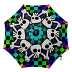 Checker Rainbow Skull Hook Handle Umbrella (Large)