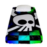 Checker Rainbow Skull Fitted Sheet (Single Size)