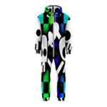 Checker Rainbow Skull Hooded Jumpsuit (Kids)